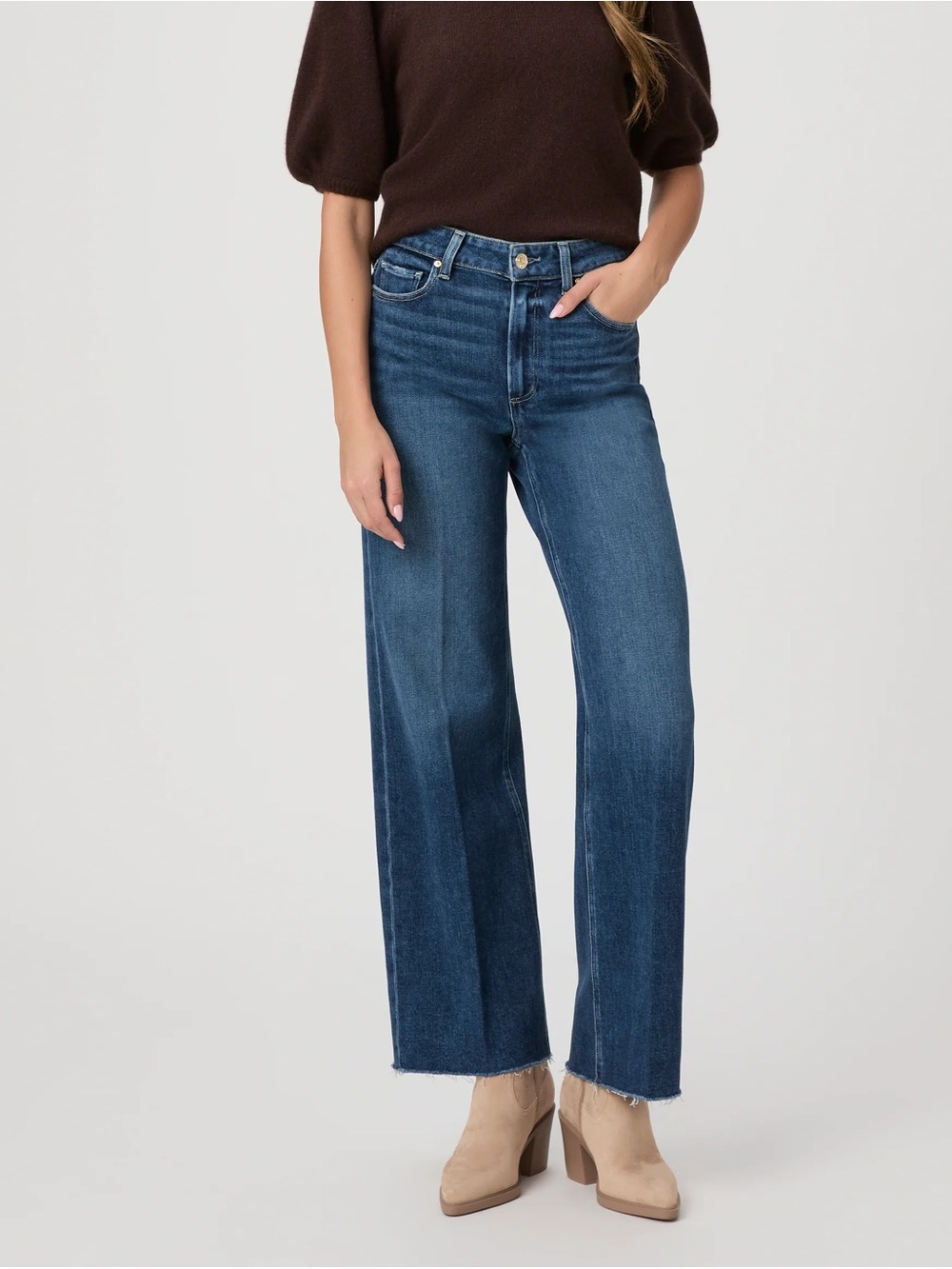 PAIGE Anessa High Rise Wide Leg Jean in Arpeggio - 24